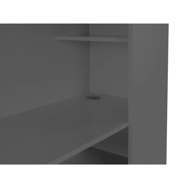 Nebula High Sleeper Gaming Bed with Integrated Desk, TV Space & Storage Shelving – Anthracite – UK Single (90 x 190cm)