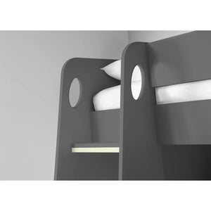 Nebula High Sleeper Gaming Bed with Integrated Desk, TV Space & Storage Shelving – Anthracite – UK Single (90 x 190cm)