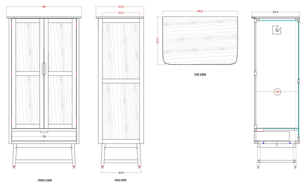 Norway Walnut Wardrobe - My Store
