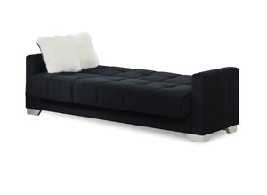 Ontario 3+2+1 Seater Sofa Bed Set Modern Black Fabric, Convertible Sofa & Bed, Living Room Furniture