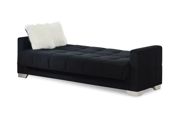 Ontario 3+2+1 Seater Sofa Bed Set Modern Black Fabric, Convertible Sofa & Bed, Living Room Furniture