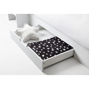 Julian Bowen Orion Triple Sleeper Bunk Bed with Small Double Bed, Storage Shelving & Pull-Out Drawer – White or Anthracite
