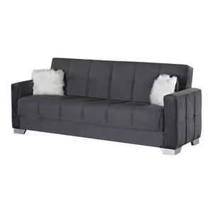 Ottawa 3+2+1 Seater Sofa Bed Set – Modern Black Fabric, Convertible Sofa & Bed, Living Room Furniture