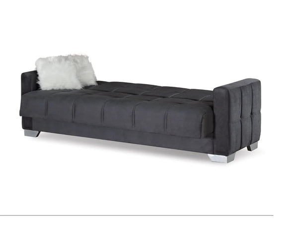 Ontario 3+2+1 Seater Sofa Bed Set Modern Black Fabric, Convertible Sofa & Bed, Living Room Furniture