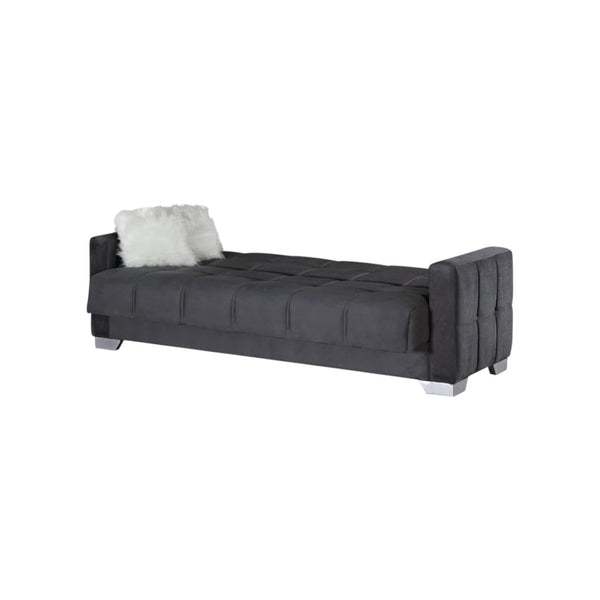 Ontario 3+2+1 Seater Sofa Bed Set Modern Black Fabric, Convertible Sofa & Bed, Living Room Furniture