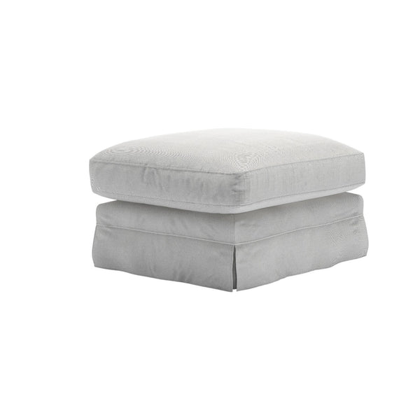 Otto Large Rectangular Footstool in Pumice House Basket Weave