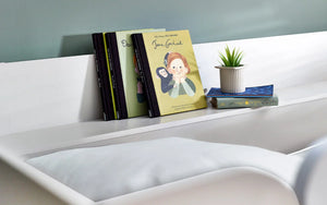 Julian Bowen Parsec White Wooden Bunk Bed with Storage Shelving & Glow-in-the-Dark Ladder Steps