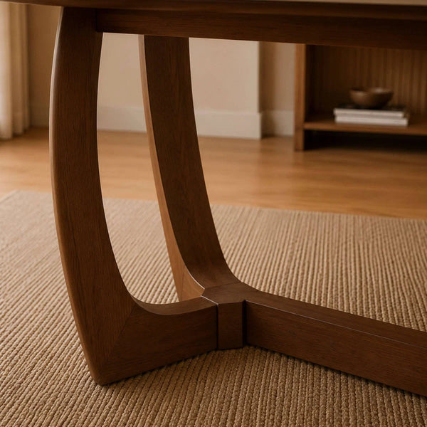Portland 180cm Rectangular Dining Table with Natural Stone Effect Top & Walnut Finish Base
