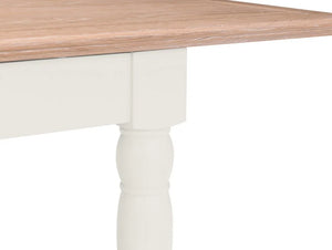 Julian Bowen Provence Grey Extending Dining Table with Limed Oak Effect Top – 150-190cm Butterfly Extension