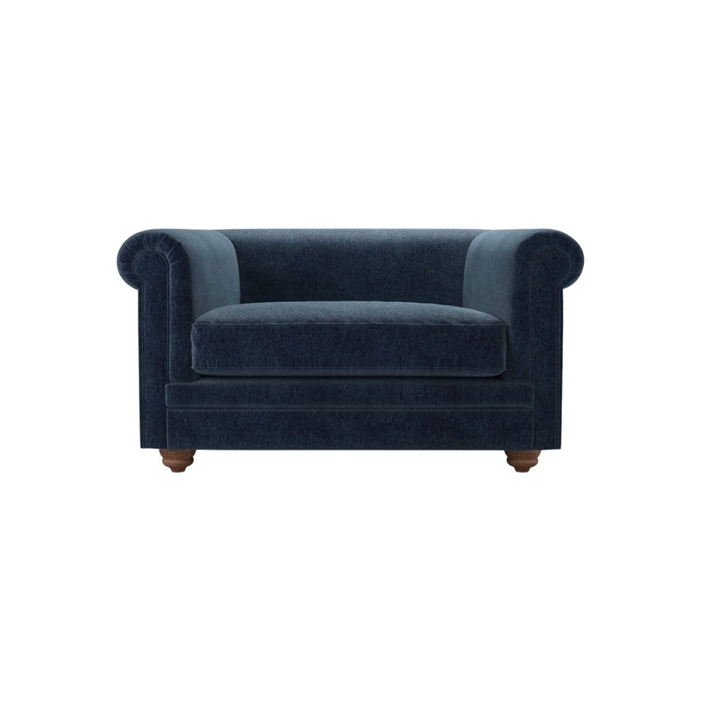 Patrick Unbuttoned Loveseat in Pumice House Basket Weave