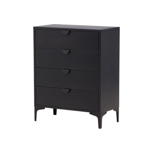 Piring 4-Drawer Black Steel Cabinet | Modern Office & Home Storage Solution