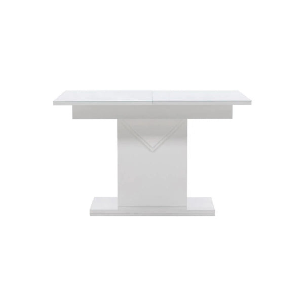 Pluto Rectangular Extendable Dining Table | MDF with Glass Top, 120–160cm