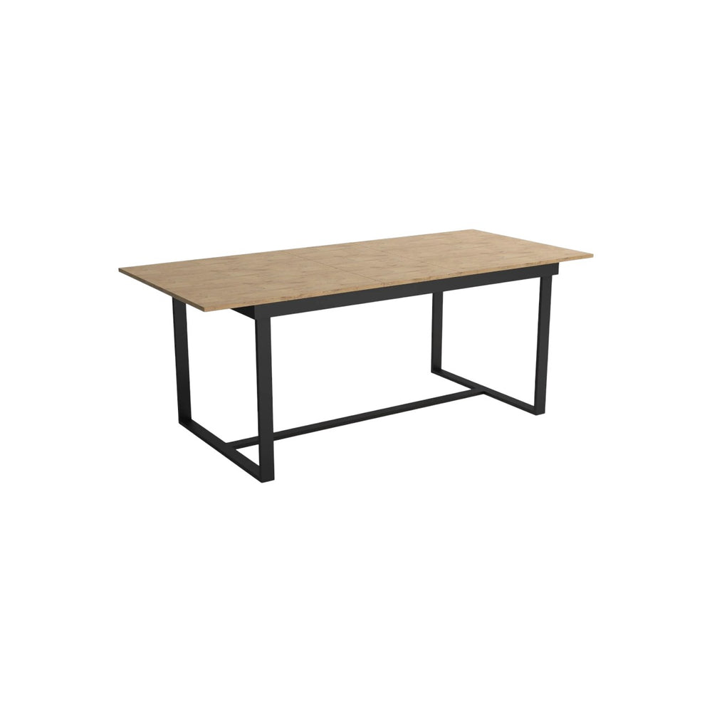 Polish 6–8 Seater Extendable Dining Table | Oak Finish, Durable Laminated Board