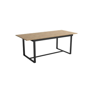 Polish 6–8 Seater Extendable Dining Table | Oak Finish, Durable Laminated Board