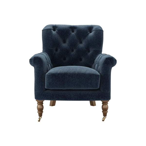 Poppy Armchair in Dusty Rose Cotton Matt Velvet