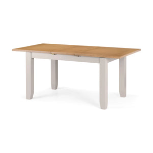 Julian Bowen Richmond Extending Dining Table – Elephant Grey & Pale Oak | White Oak Solids & Veneers | 180–220cm Butterfly Extension