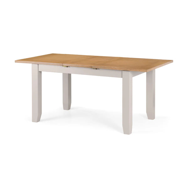 Julian Bowen Richmond Extending Dining Table – Elephant Grey & Pale Oak | White Oak Solids & Veneers | 180–220cm Butterfly Extension