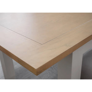 Julian Bowen Richmond Extending Dining Table – Elephant Grey & Pale Oak | White Oak Solids & Veneers | 180–220cm Butterfly Extension