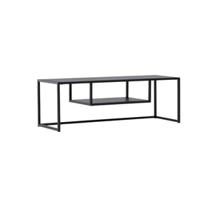 Riverside TV Stand, Black Steel – Modern Minimalist Media Console by Mmilo