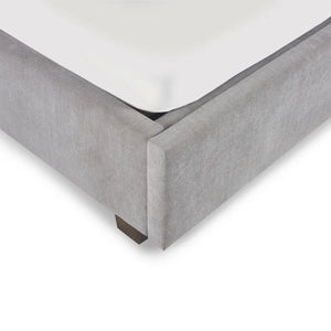 Savannah Grey Velvet Ottoman Storage Bed with Fluted Headboard