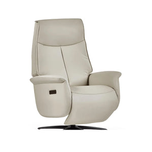 Sofia Grey Dual Motor Power Recliner Chair with USB Charging Port & Swivel Star Base