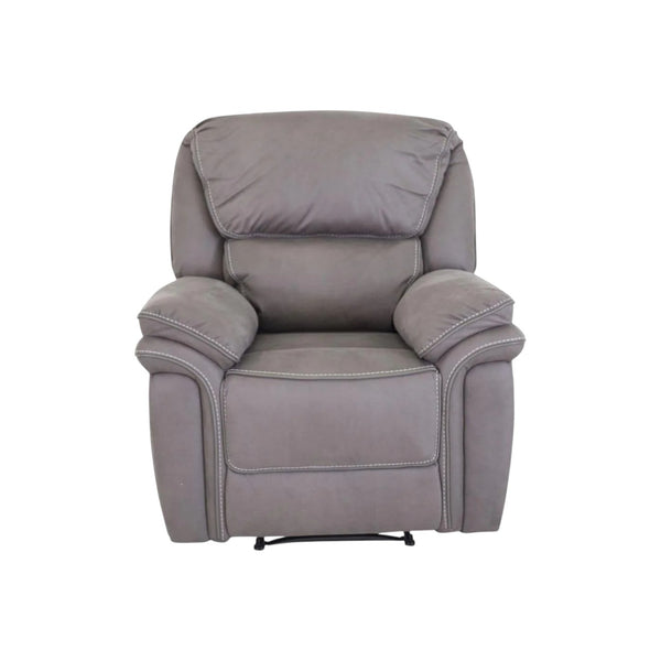 Saranda Grey Recliner Armchair | Microfiber Upholstery, Adjustable Back & Footrest