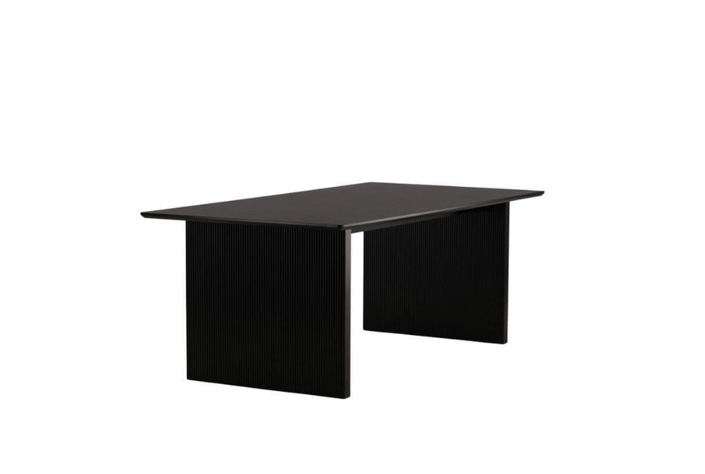 Mmilo Vail Rectangular Dining Table – 200x100 cm, Black MDF, Nordic Design, Modern Dining Table for 6–8 People