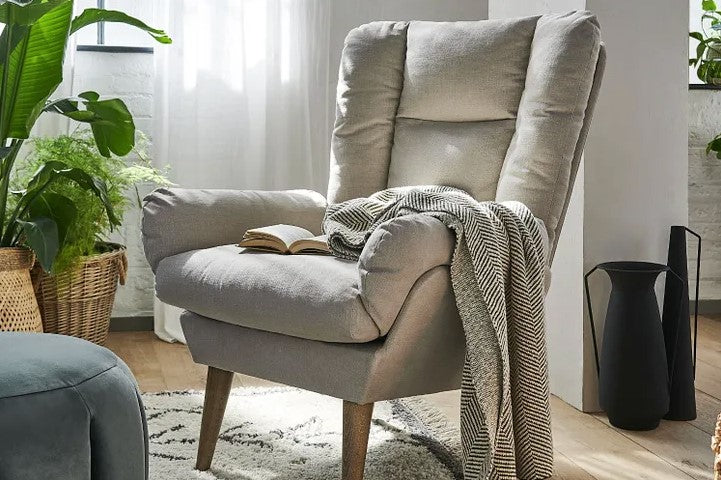 Ellora Armchair in Pumice House Basket Weave - My Store