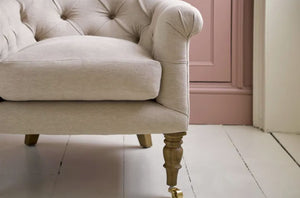 Poppy Armchair in Dusty Rose Cotton Matt Velvet - My Store