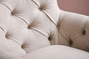 Poppy Armchair in Dusty Rose Cotton Matt Velvet - My Store