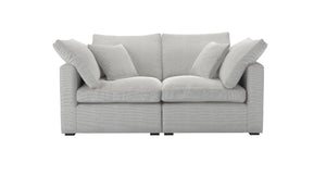 Long Island Slims Modular Sofa in olive green with customizable seating modules in modern living room