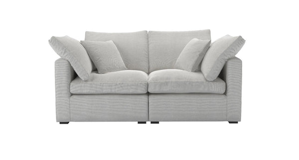 Long Island Slims Modular Sofa in olive green with customizable seating modules in modern living room