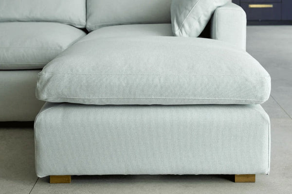 Long Island Slims Modular Sofa in olive green with adjustable seating and removable cushion covers in modern living room