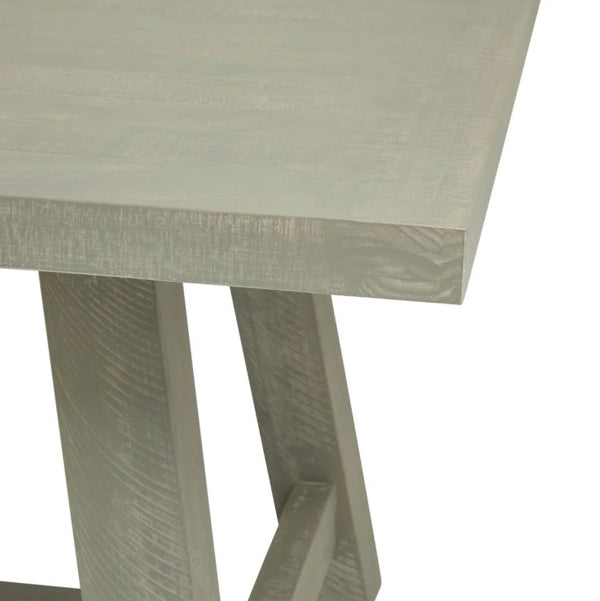 Saltaire Collection Rectangular Dining Table Handmade Grey Pine Dining Table with Contemporary Curved Design, 200cm - My Store