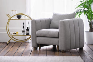 Tiffany Slim Armchair in Pumice House Basket Weave - My Store