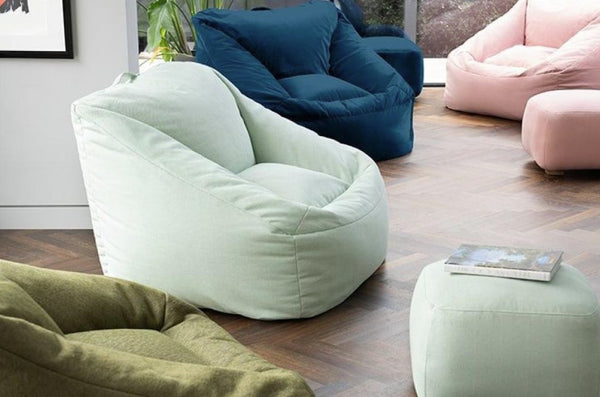 Ramona Beanbag Chair in Pumice House Basket Weave - My Store