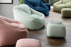 Ramona Beanbag Chair in Pumice House Basket Weave - My Store