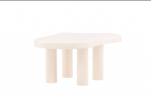 Mmilo Strömstad Sofa Table 100x71 cm – White MDF Coffee Table, Modern Nordic Design for Living Room