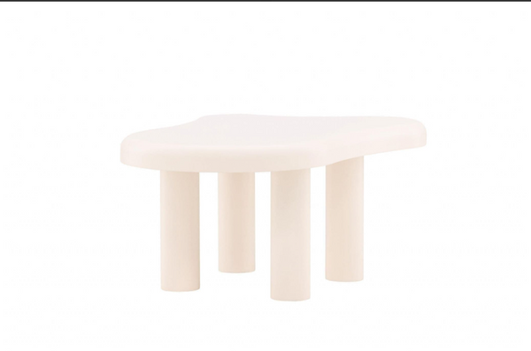 Mmilo Strömstad Sofa Table 100x71 cm – White MDF Coffee Table, Modern Nordic Design for Living Room