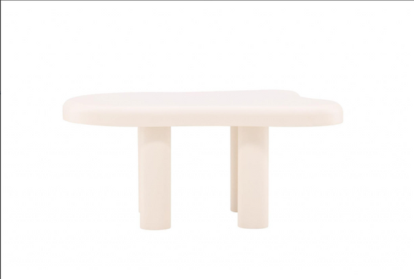 Mmilo Strömstad Sofa Table 100x71 cm – White MDF Coffee Table, Modern Nordic Design for Living Room