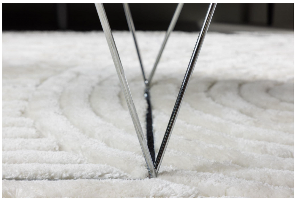 Mmilo Österlen Coffee Table 100 cm – Round Glass Table with Silver Steel Frame, Modern Luxury Design