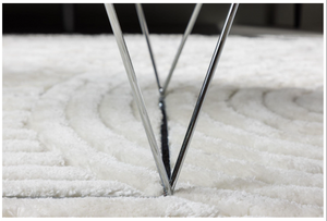 Mmilo Österlen Coffee Table 100 cm – Round Glass Table with Silver Steel Frame, Modern Luxury Design