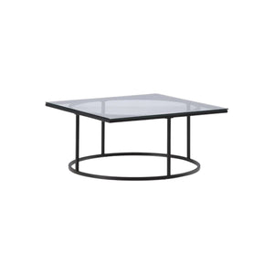 Skanör Sofa Table, Black – Modern Glass & Steel Coffee Table by Mmilo