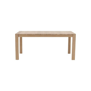 Slider Extendable Dining Table – Whitewash Finish, 170+40+40cm Modern 10-Seater