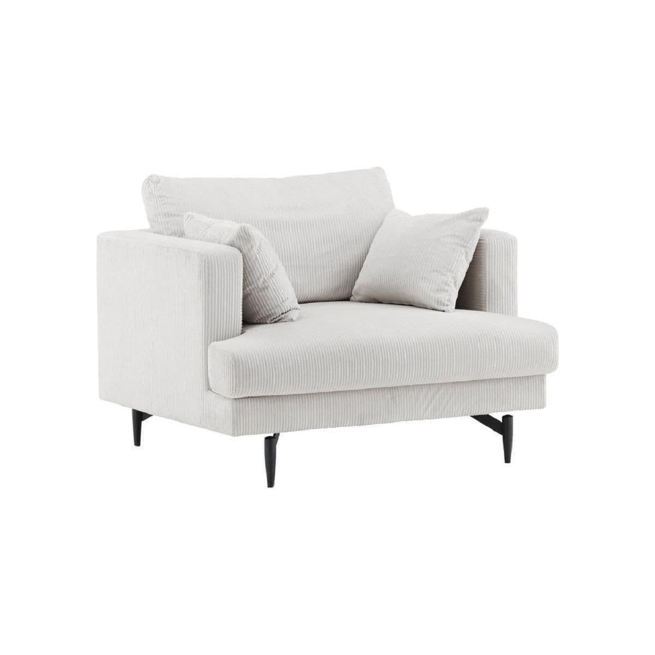 Sofia Armchair Velvet Upholstery Nordic Design & Metal Legs