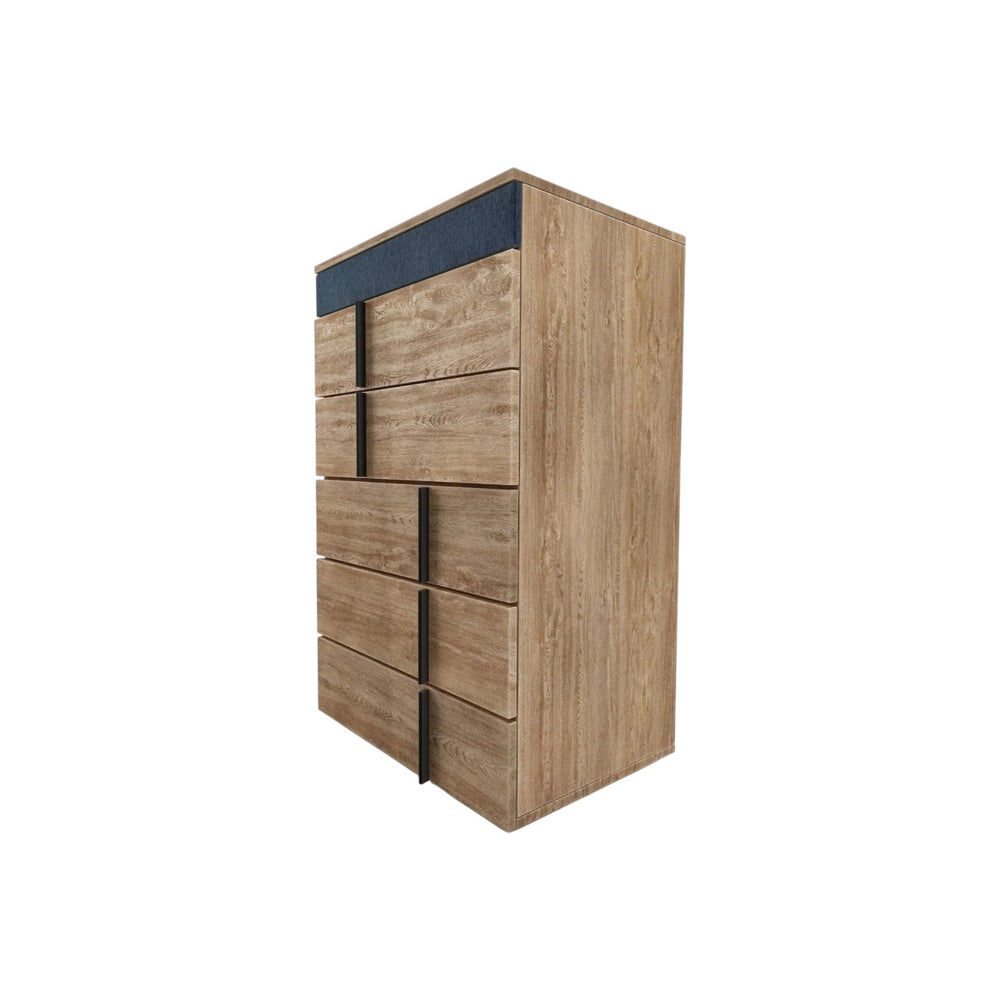 Sorrento Five Drawer Chest of Drawers in Pumice House Basket Weave