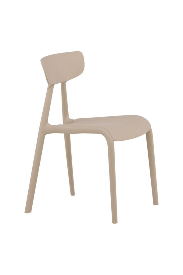 Ursholmen Dining Chair Set of 2 | Beige Scandinavian-Style Plastic Chairs