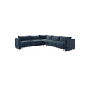 Bluebell Classic Chaise Sofa with wooden legs and feather cushions in traditional style