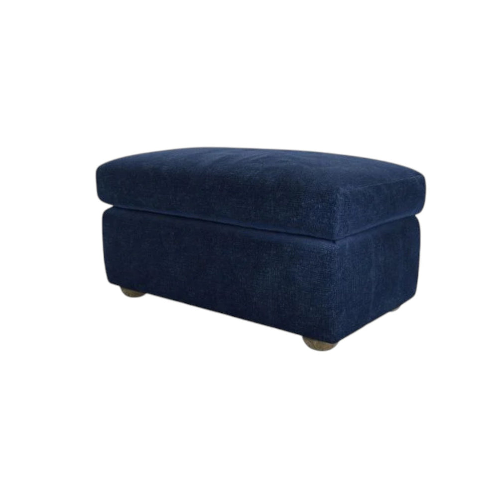 Tiffany Slim Medium Rectangular Footstool in Pumice House Basket Weave