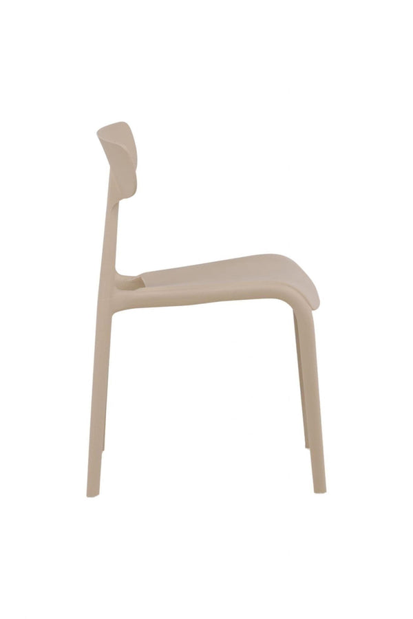 Ursholmen Dining Chair Set of 2 | Beige Scandinavian-Style Plastic Chairs
